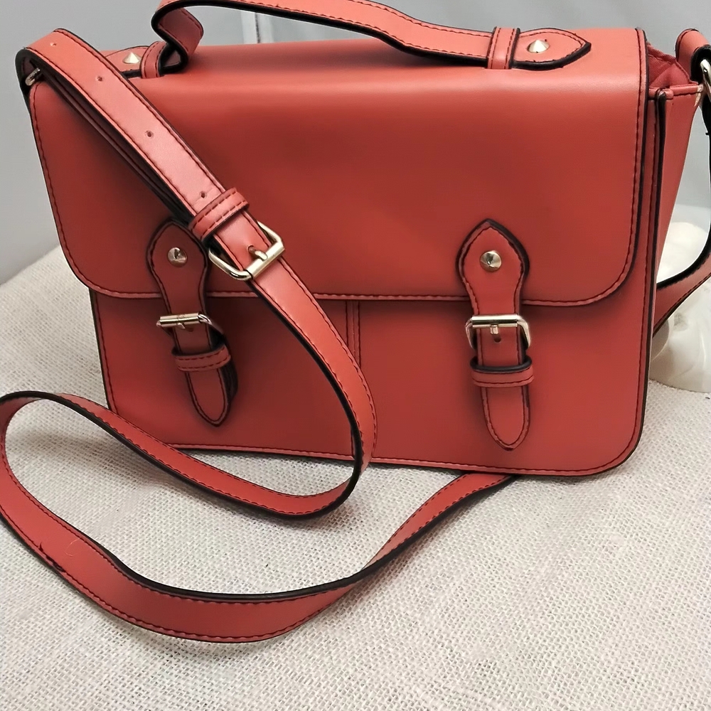 Source Unknown Coral Satchel Bag